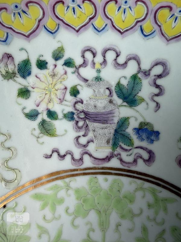 清光绪 粉彩八吉祥纹大盘 - 图6